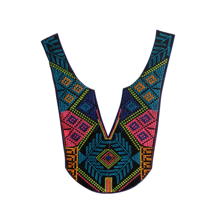 Opposing Hues Boho Multicolor Sweetheart Neckline Yoke