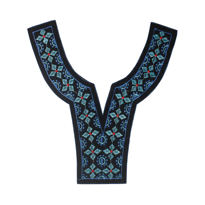 Contrasty Blue Round Scoop Neckline