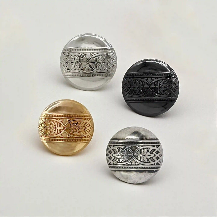 Etched Design Metal Buttons