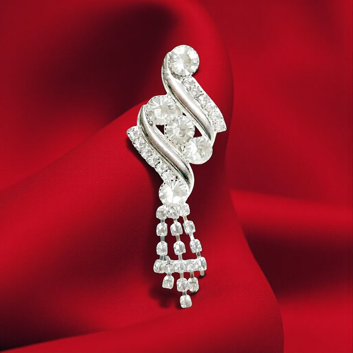 Rhinestone Swirl Brooch for Bridal & Fashion