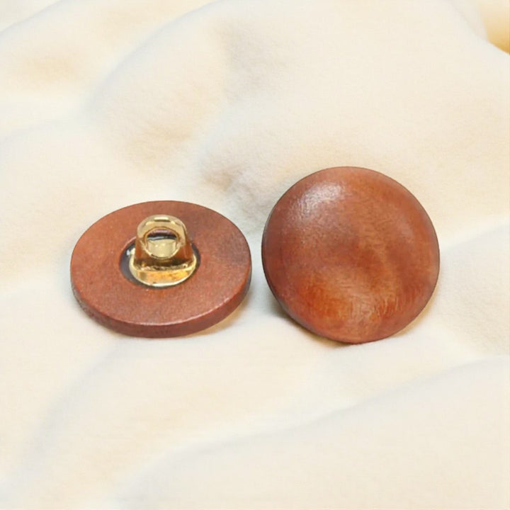Rustic Wooden Shank Buttons | 15mm
