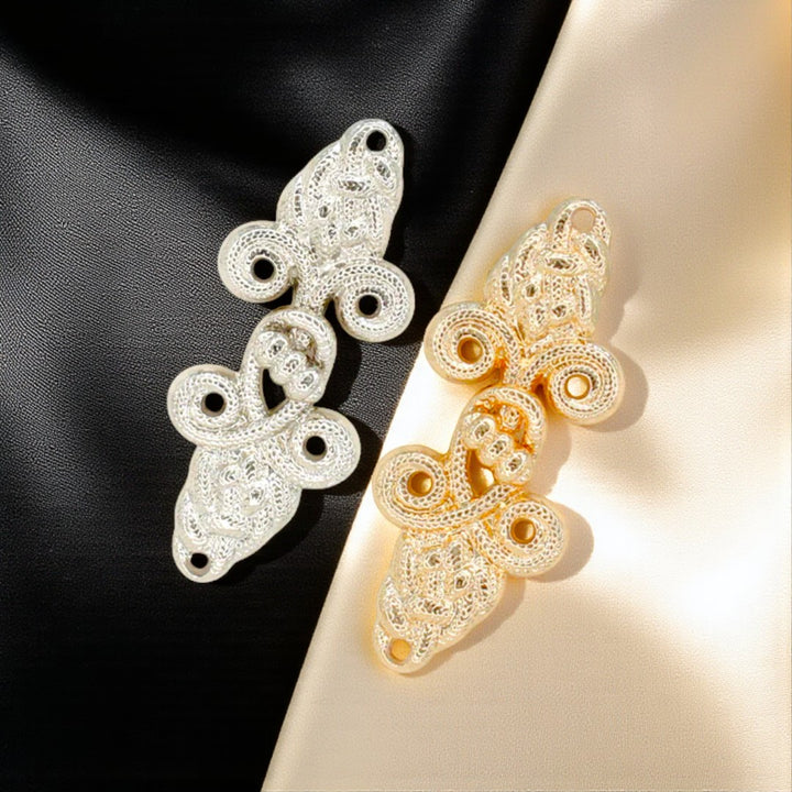 Celtic Elegance Frog Closure Metal Buttons