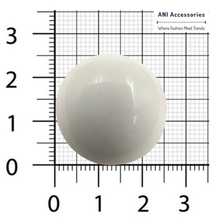 Glossy White Button with Silver Border Shank Button (Pack Of Eight)
