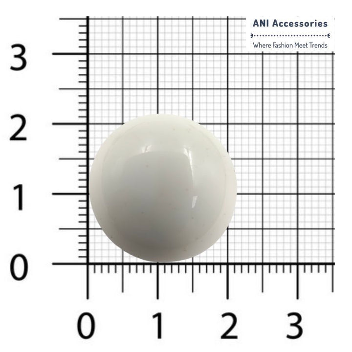 Glossy White Button with Silver Border Shank Button (Pack Of Eight)