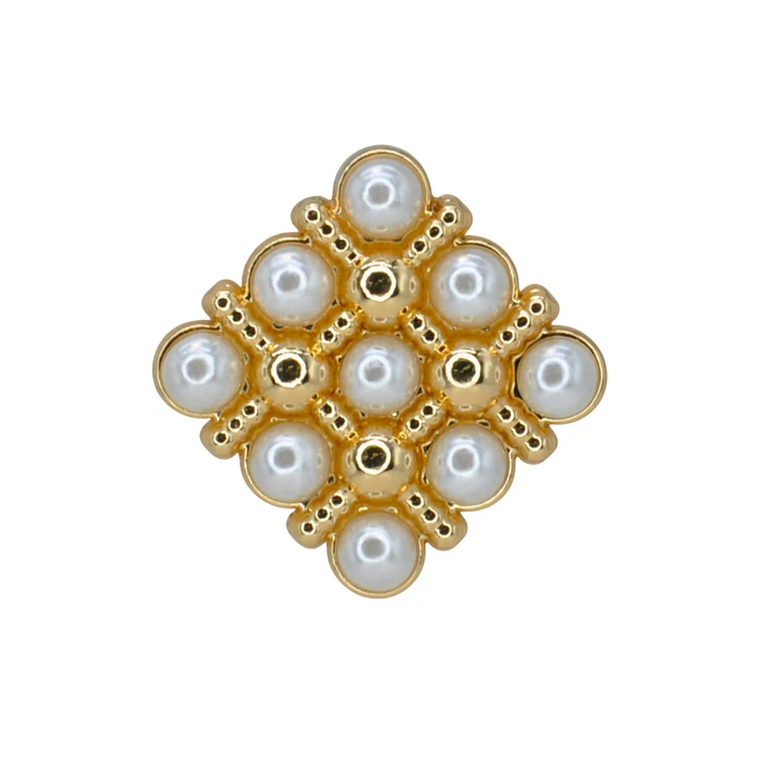 Pearl Square Medallion Button | 20mm, 18mm & 15mm
