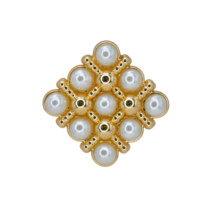 Pearl Square Medallion Button | 20mm, 18mm & 15mm