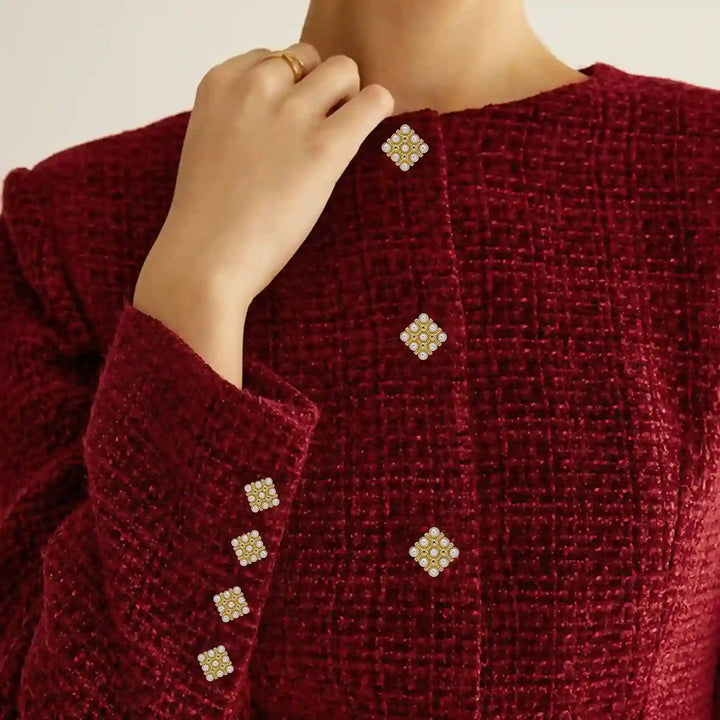 Pearl Square Medallion Button | 20mm, 18mm & 15mm