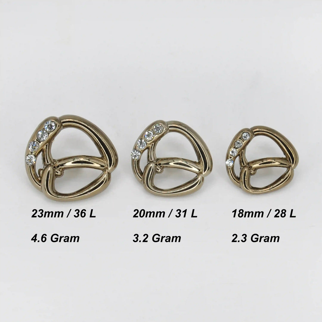 Hollow Triangle Shape Buttons | 20mm, 18mm & 15mm