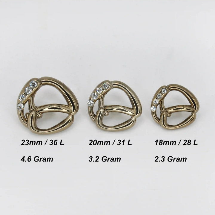Hollow Triangle Shape Buttons | 20mm, 18mm & 15mm