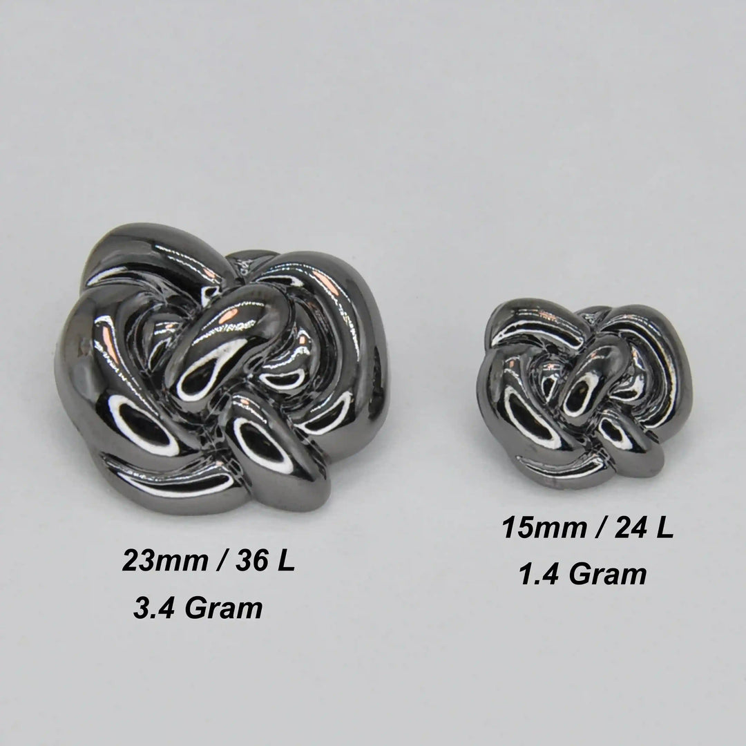Knot Design Metal Buttons | 15mm(24L) & 23mm(36L)