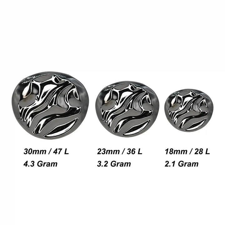 Fluid Ripples Metal Buttons | 18mm (28L), 23mm (36L) & 30mm (47L)