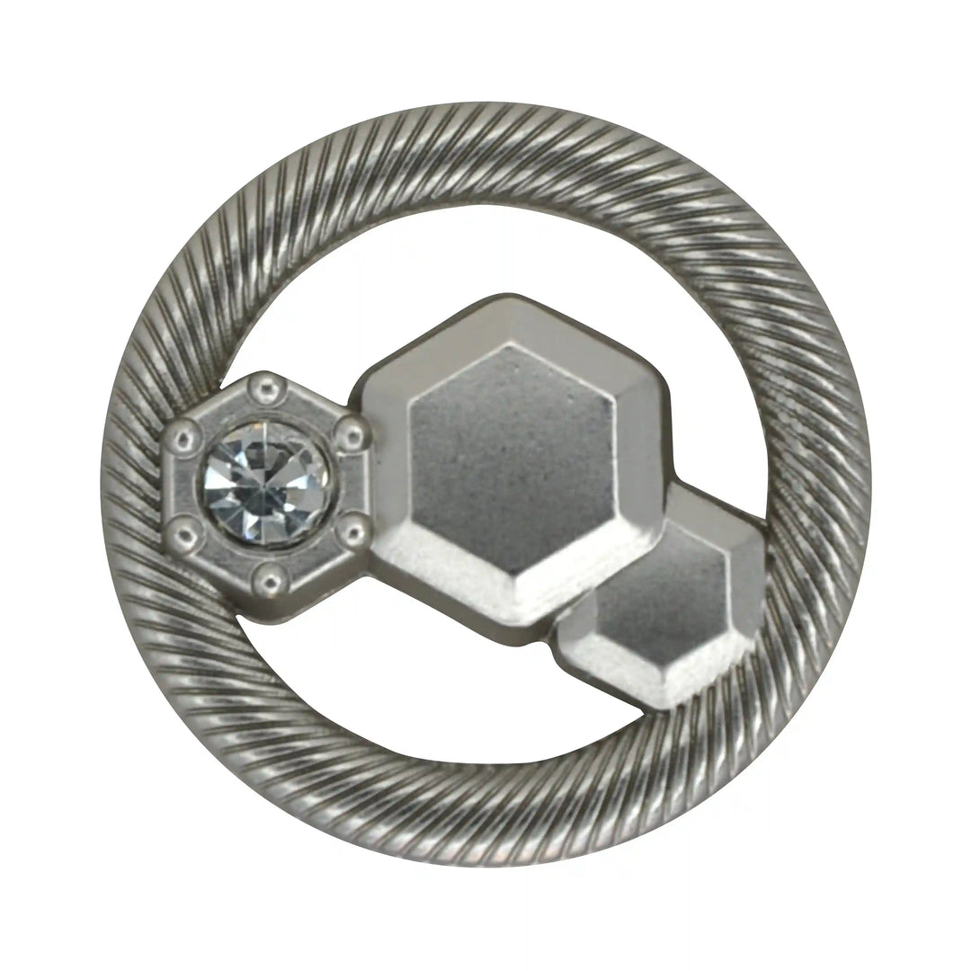 Hexagon Rope-Edge Jewel Button | 23mm, 20mm & 18mm