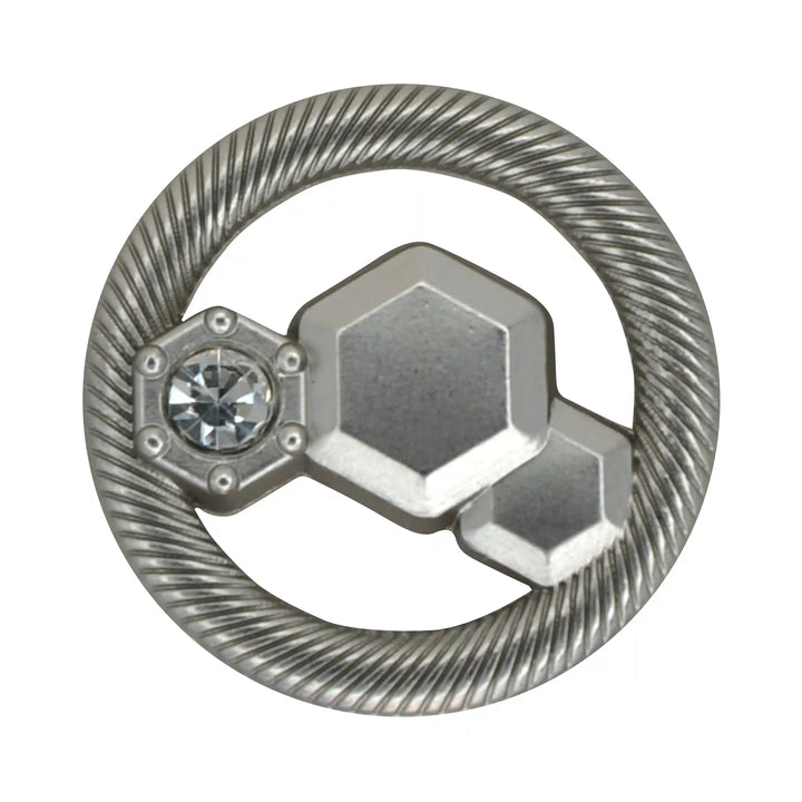 Hexagon Rope-Edge Jewel Button | 23mm, 20mm & 18mm