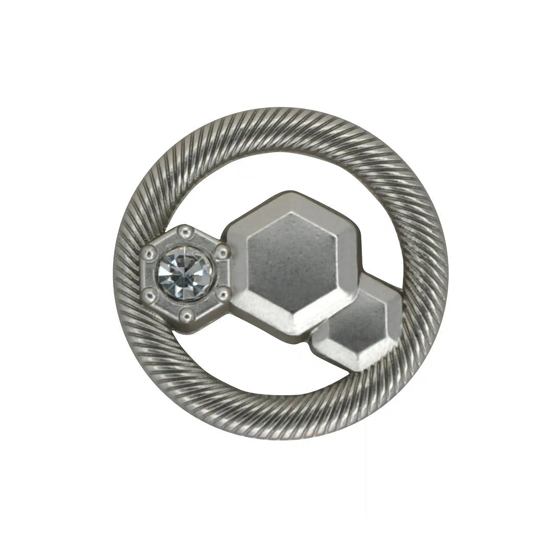 Hexagon Rope-Edge Jewel Button | 23mm, 20mm & 18mm