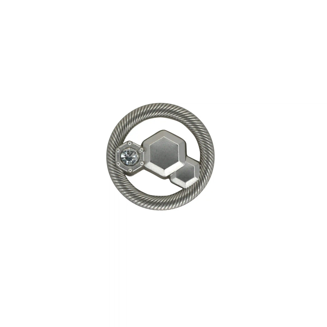 Hexagon Rope-Edge Jewel Button | 23mm, 20mm & 18mm