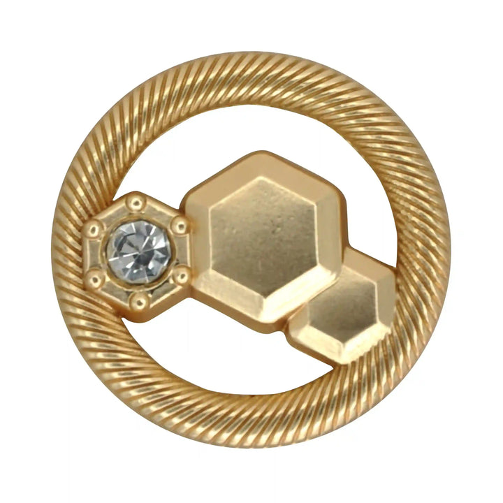 Hexagon Rope-Edge Jewel Button | 23mm, 20mm & 18mm