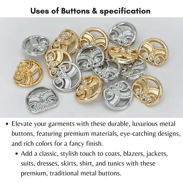 Molten Rhinestone Button | 23mm & 18mm