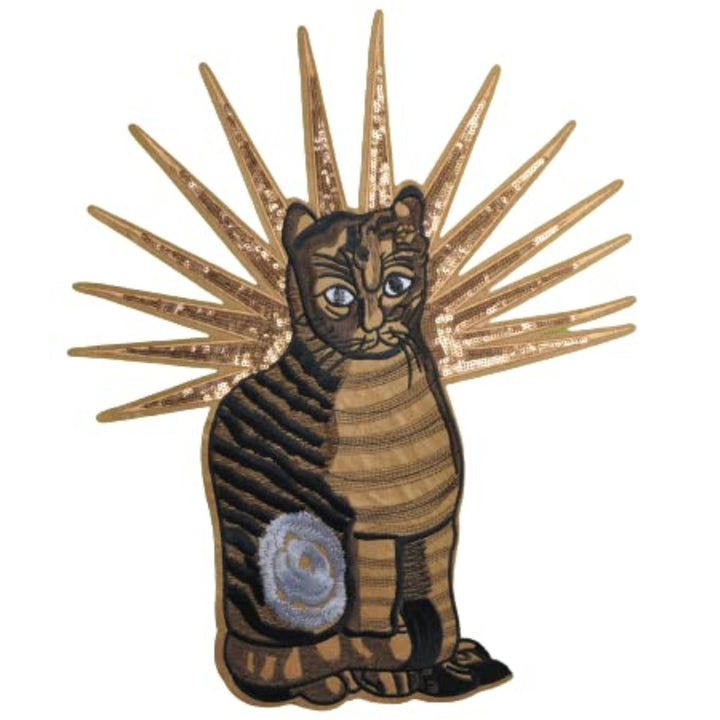 Gold Sequins Egyptian Cat Patch