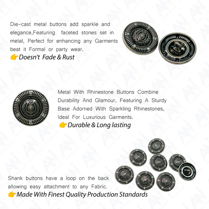 Stylish Decorative Metal Buttons