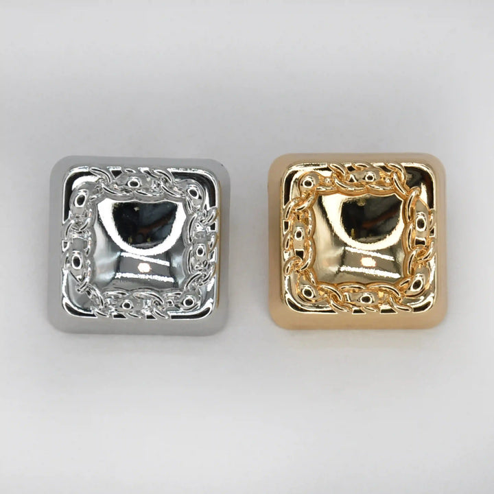 Square Metal Buttons | 15mm(24L),18mm(28L) & 20mm(31L)