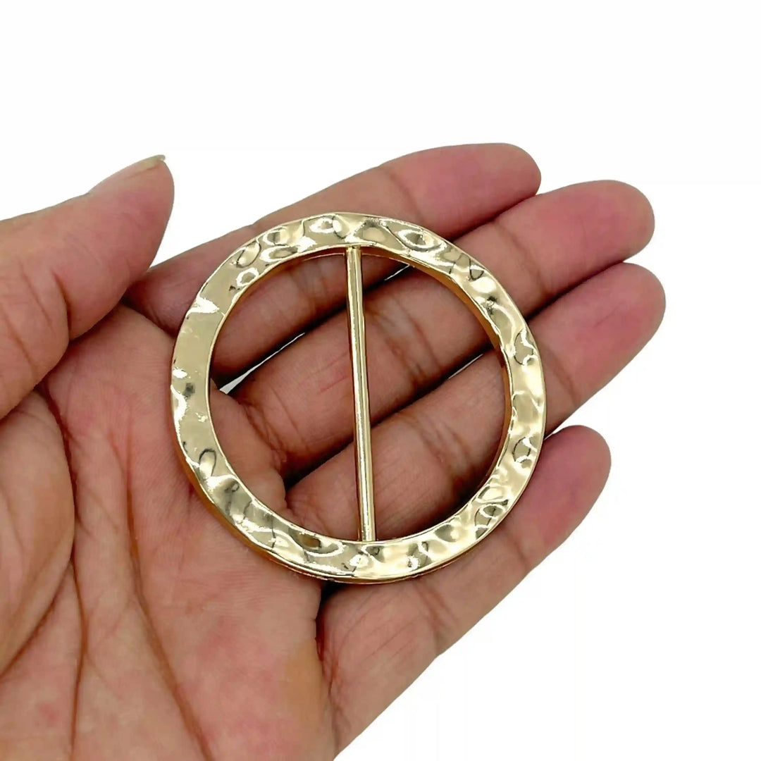 Hammered Round Metal Buckle