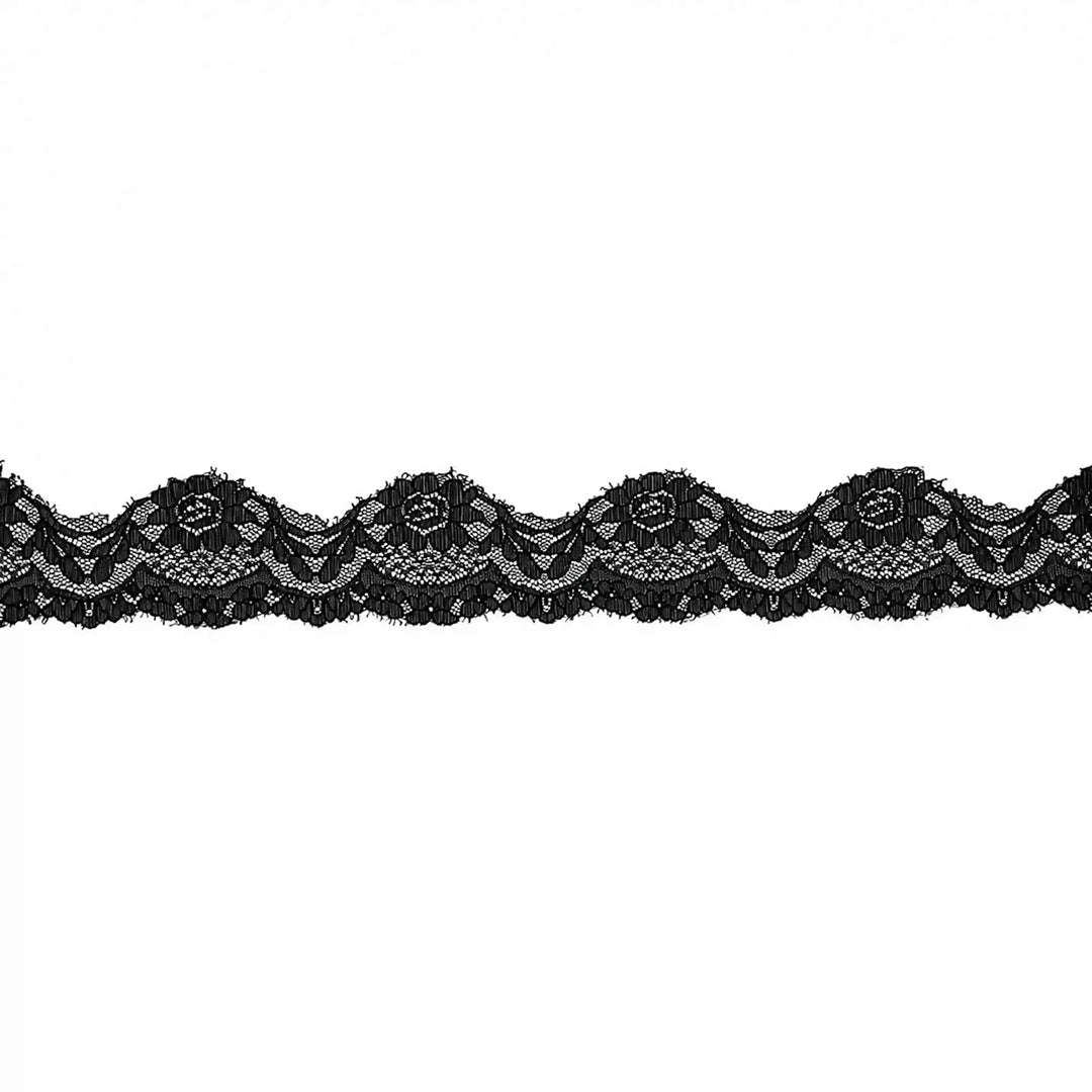 Black Floral Ribbon Lace | 5 Meters | SKU-B3
