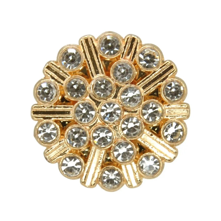 Gold-Tone Crystal Starburst Button Cover