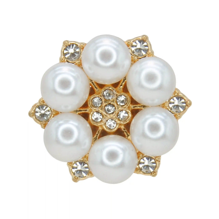 Rhinestone Pearl Cluster Button Covers