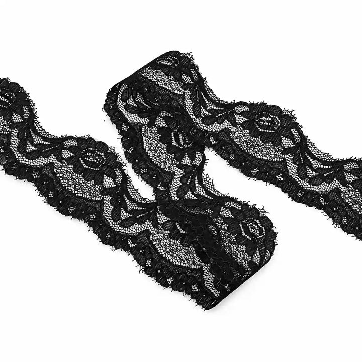 Black Floral Ribbon Lace | 5 Meters | SKU-B3