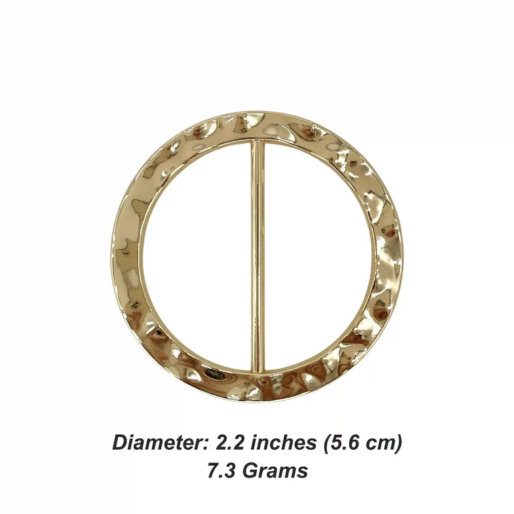 Hammered Round Metal Buckle