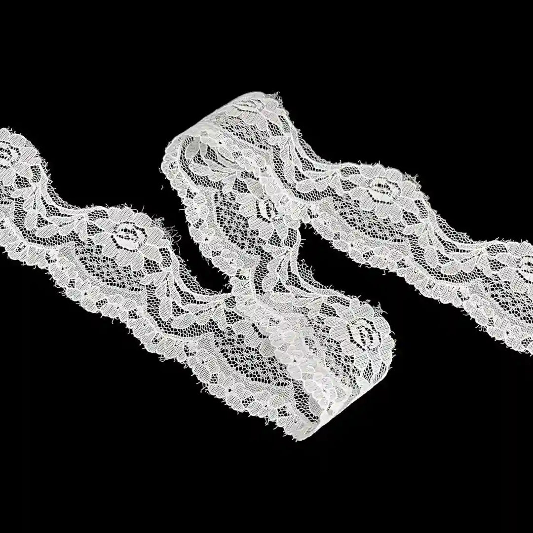 White Floral Trim Lace | SKU-39