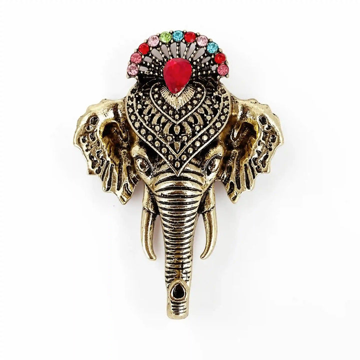 Antique Elephant Brooch & Button Combo Pack