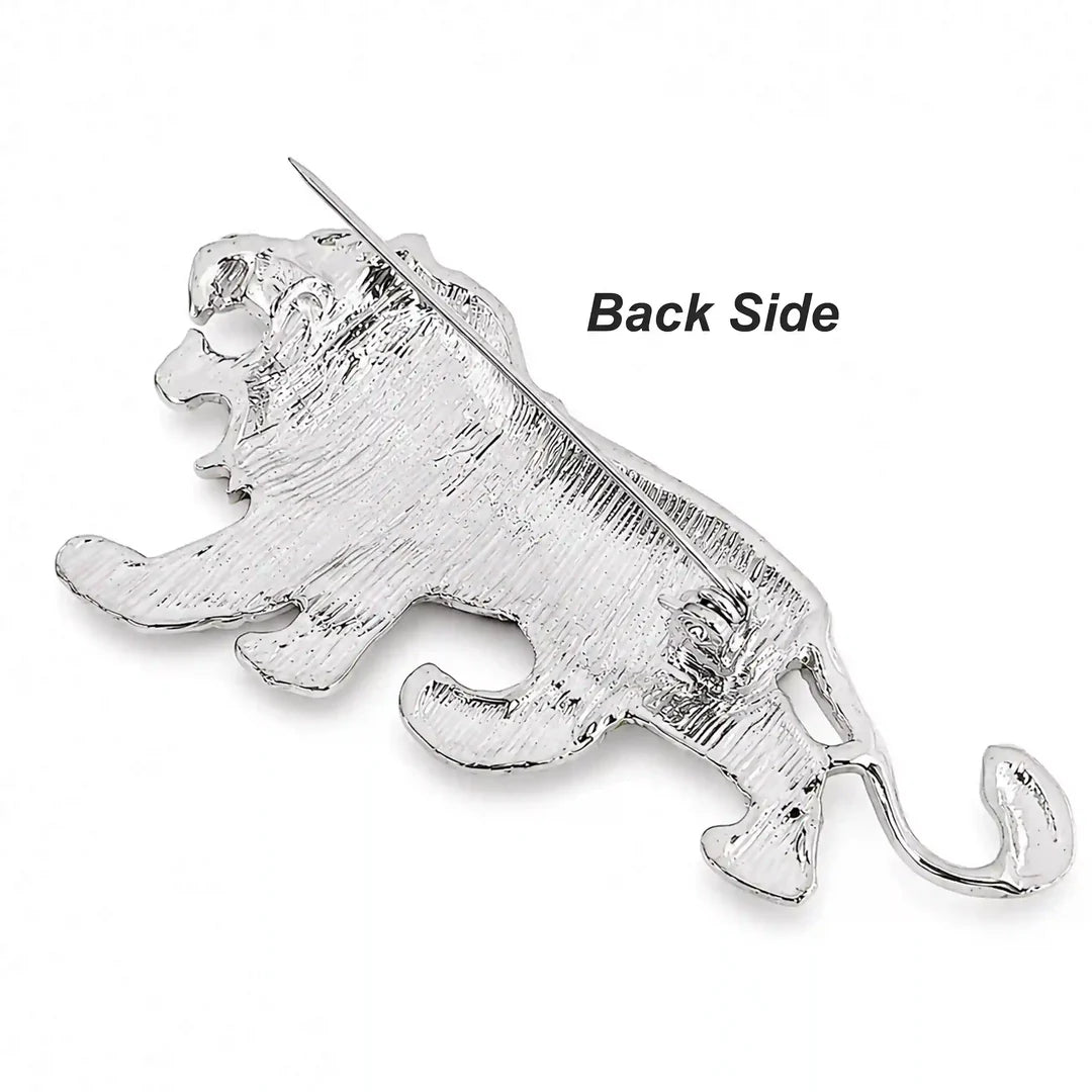 Rhinestone Elephant Brooch