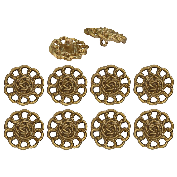 Clothing Gold Floral Design Buttons