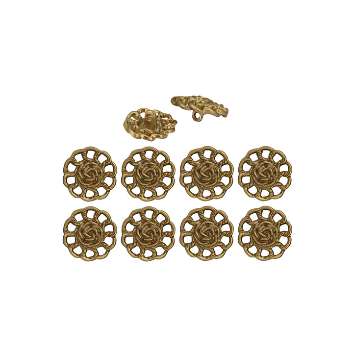 Clothing Gold Floral Design Buttons