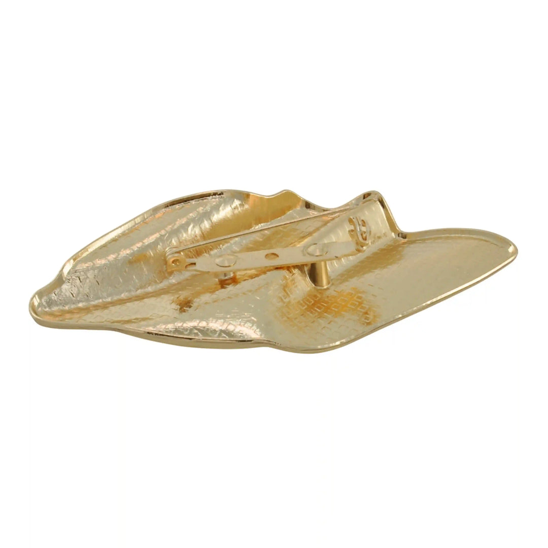 Scrunched Abstract Metal Brooch