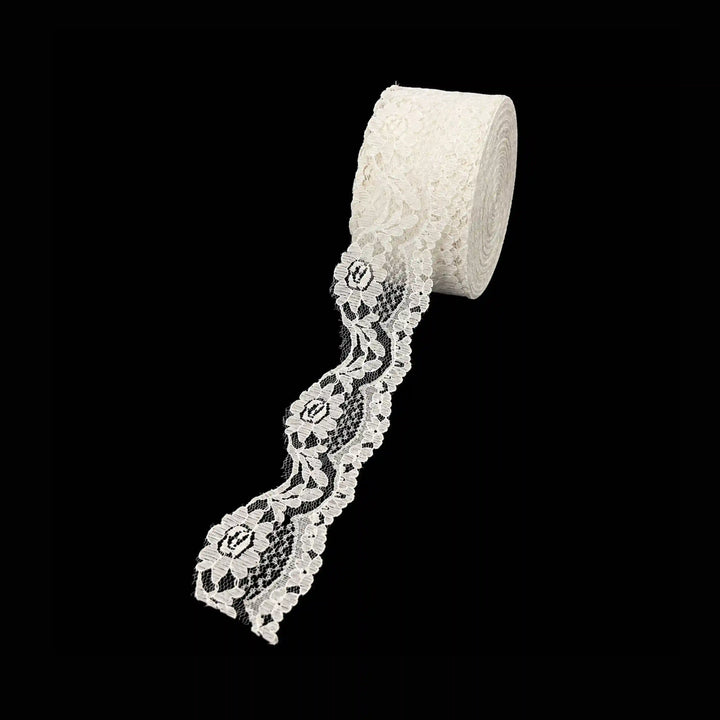White Floral Trim Lace | SKU-39
