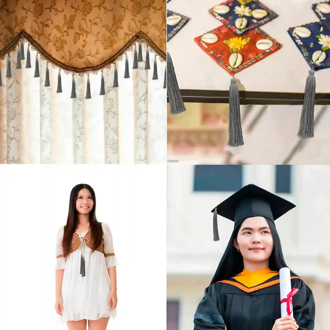 Charcoal Grey Tassel