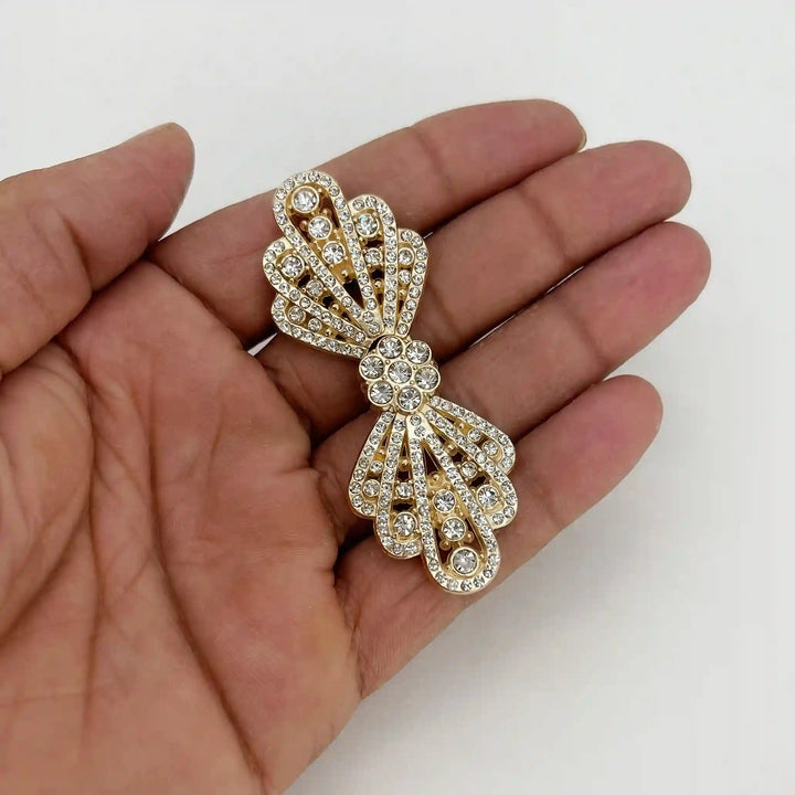 Victorian Filigree Crystal Metal Frog Closure Buttons