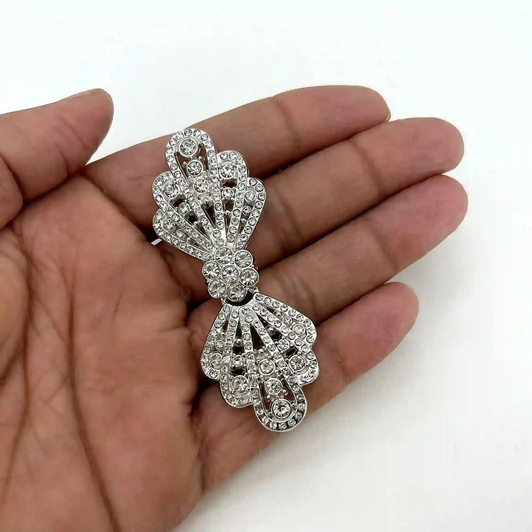 Victorian Filigree Crystal Metal Frog Closure Buttons