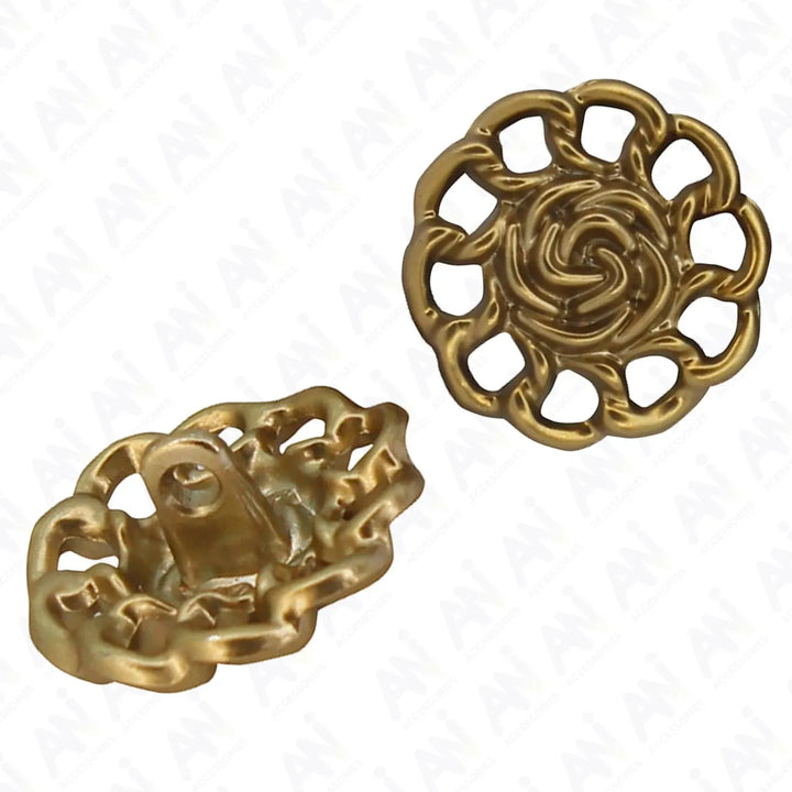 Clothing Gold Floral Design Buttons | 19mm(30L), 21mm(33L) & 23mm (36L)