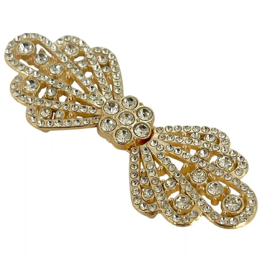 Victorian Filigree Crystal Metal Frog Closure Buttons