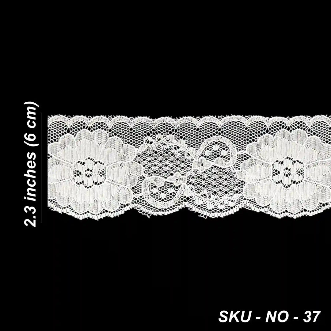Wide Bloom Pattern Trim Lace | SKU-37