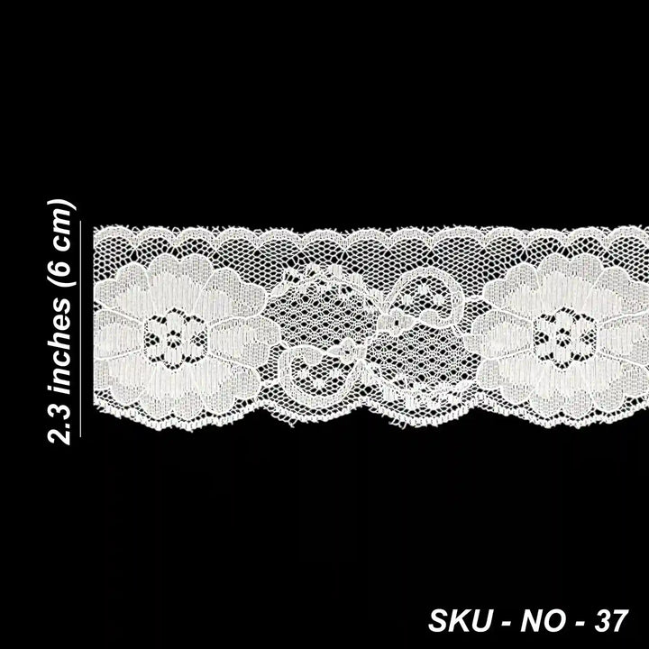 Wide Bloom Pattern Trim Lace | SKU-37