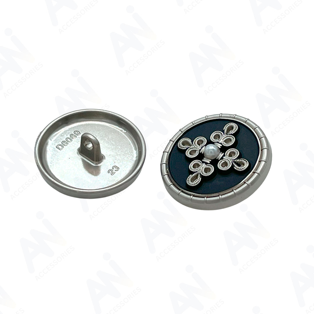 Elegant Pearl Metal Buttons for Clothing