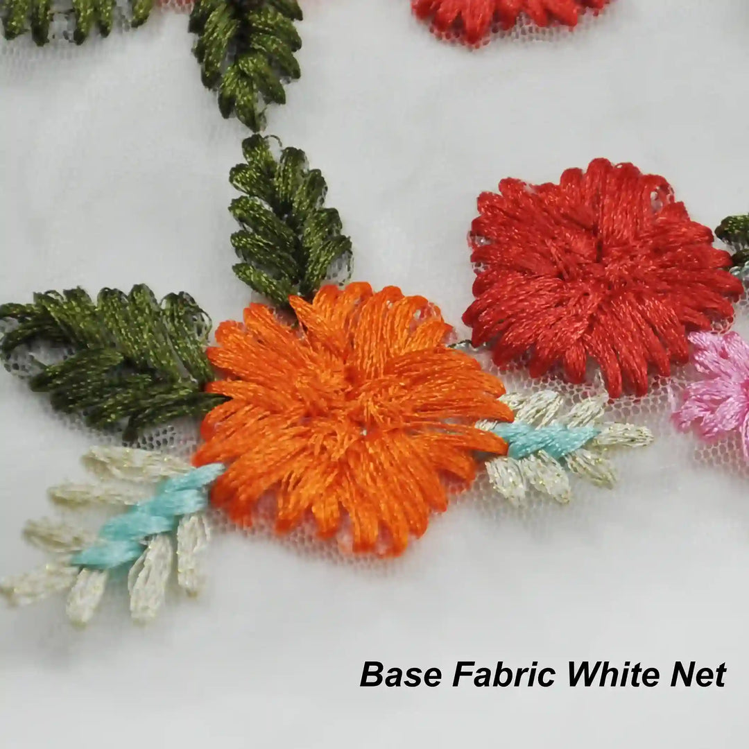 Embroidered Floral Applique Patch