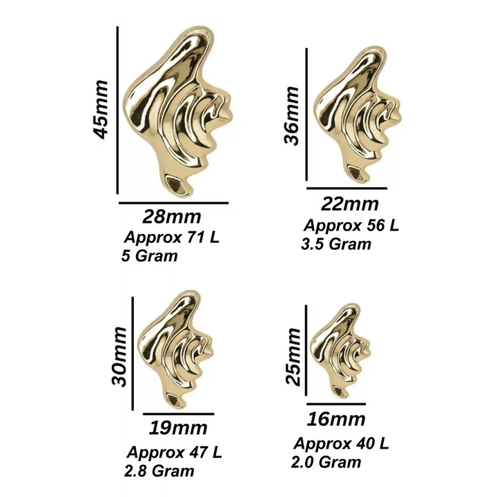 Molten Metal Stud Buttons | 45mm, 36mm, 30mm & 25mm