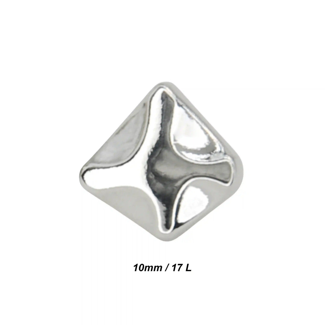 Rounded Square Metal Buttons