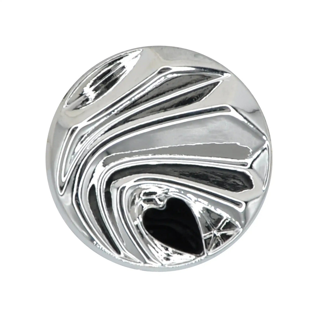 Abstract Wave Designed Metal Button | 18mm (28L), 20mm (32L) & 25mm (40L)