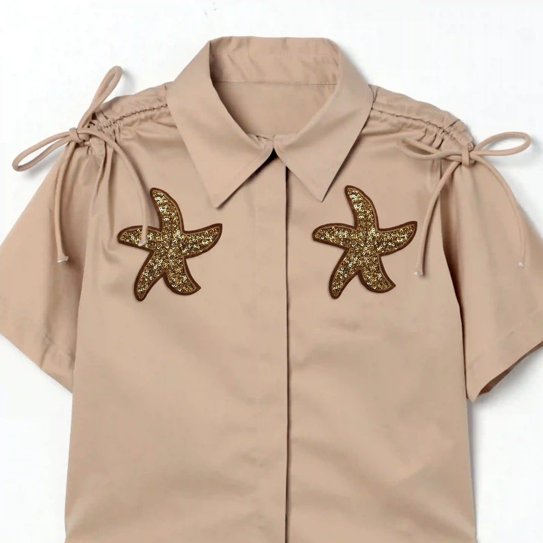 Sequins Star Fish Sew Patch